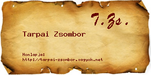 Tarpai Zsombor névjegykártya