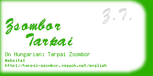 zsombor tarpai business card